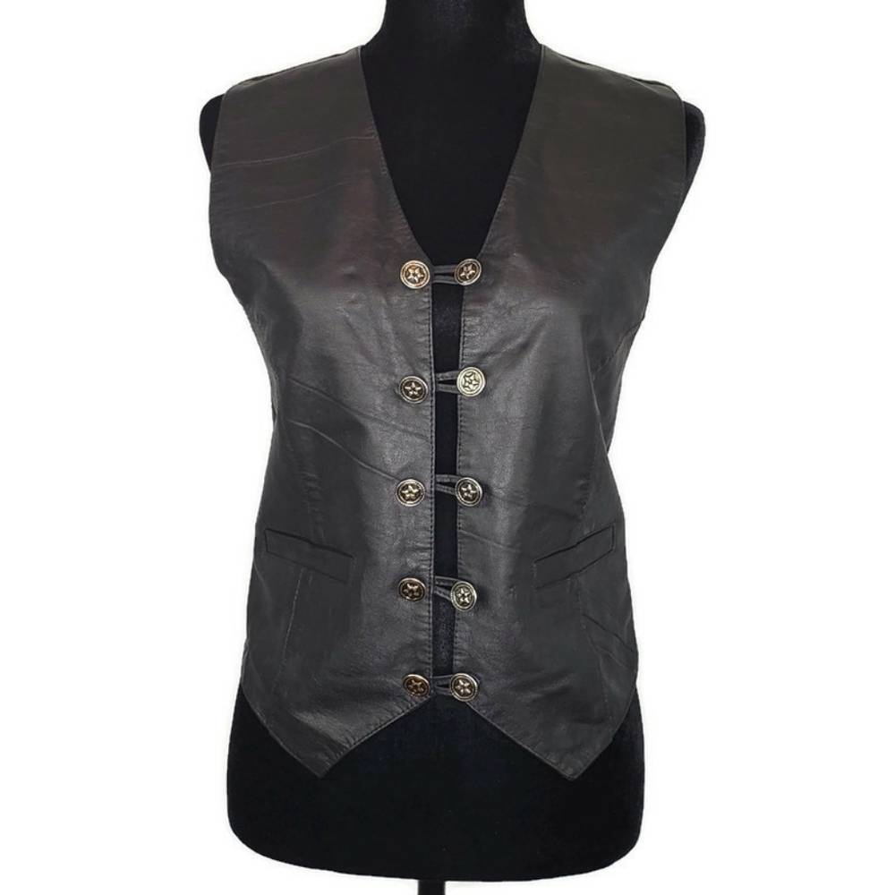 Mona Mode leather vest - size M